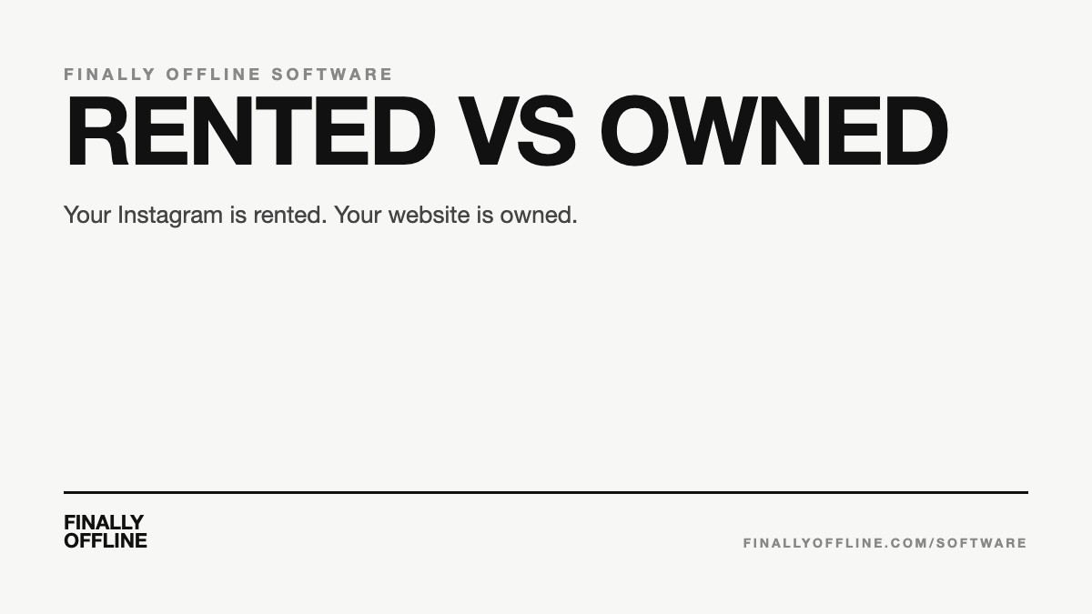 Typographic cover reading Rented vs Owned